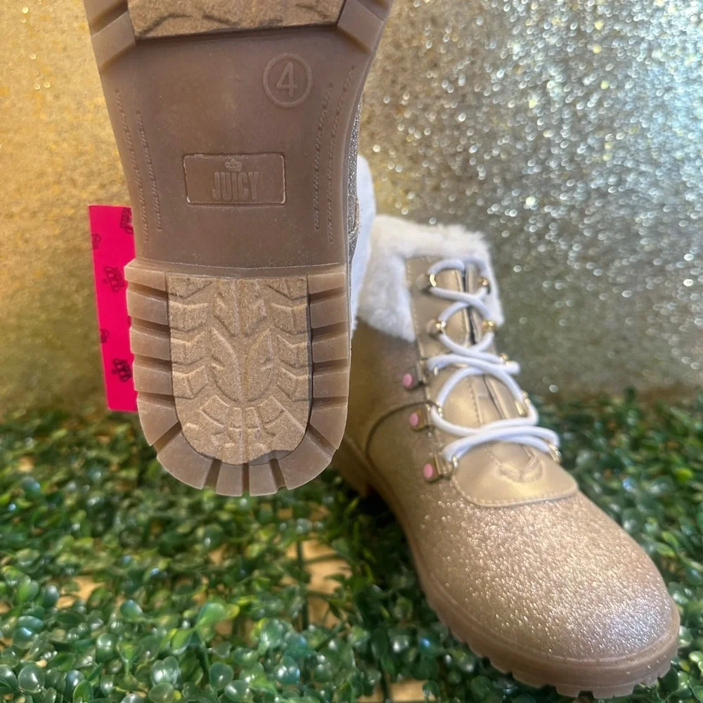 Juicy Couture Gold Sparkle Girls Boots JJK Castro Valley